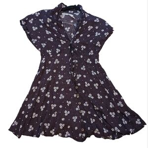 Kimchi blue (xs) sleeved floral button up dress
